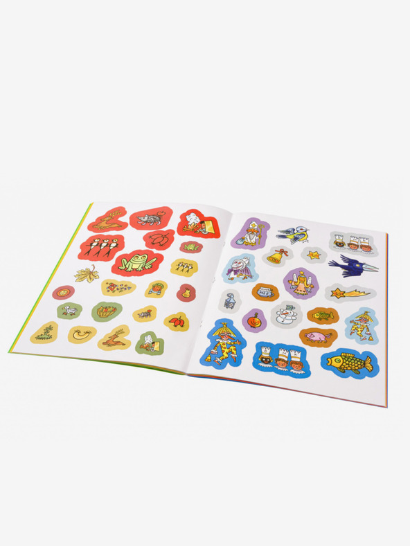 ELLA & MAX JARO, LÉTO, PODZIM, ZIMA – Kniha samolepek a hádanek