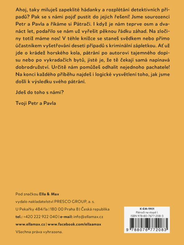ELLA & MAX PÁTRAČI NA STOPĚ I. – Dětské detektivky s hádankou