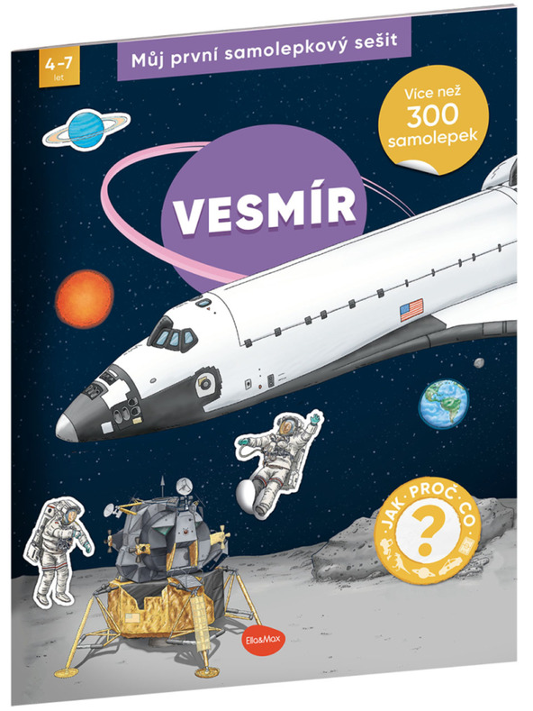 ELLA & MAX Můj první samolepkový sešit – VESMÍR