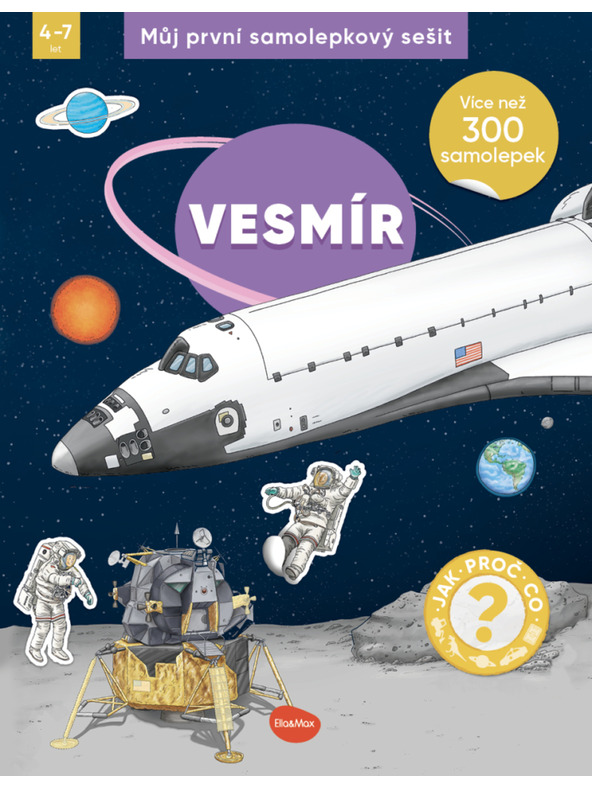ELLA & MAX Můj první samolepkový sešit – VESMÍR
