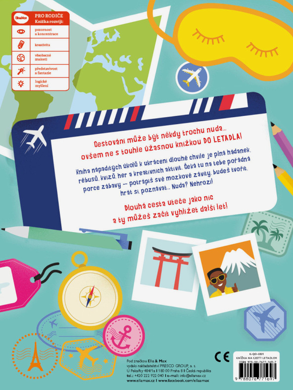 ELLA & MAX Knížka na cesty LETADLEM – Stop nudě: kvízy, rébusy, hry