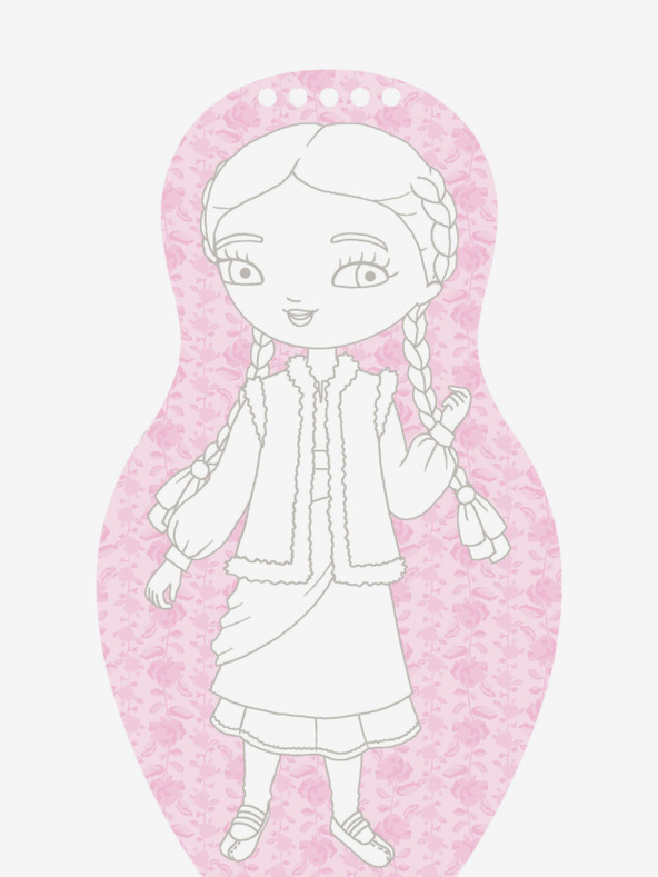 ELLA & MAX Oblékáme ukrajinské panenky ALINA – Omalovánky