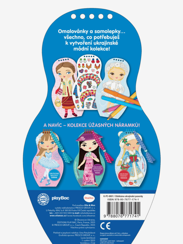 ELLA & MAX Oblékáme ukrajinské panenky ALINA – Omalovánky