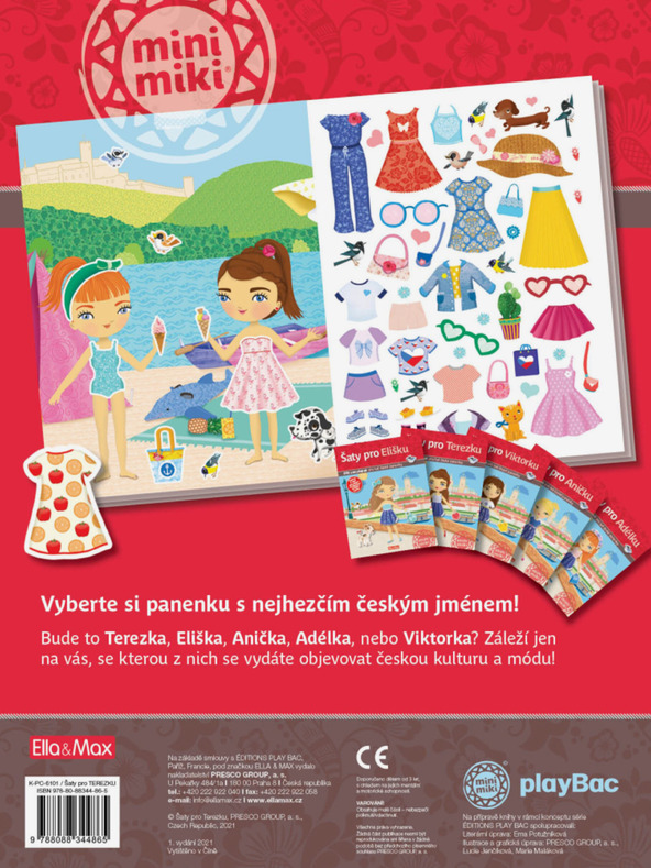 ELLA & MAX Šaty pro TEREZKU ─ Kniha samolepek