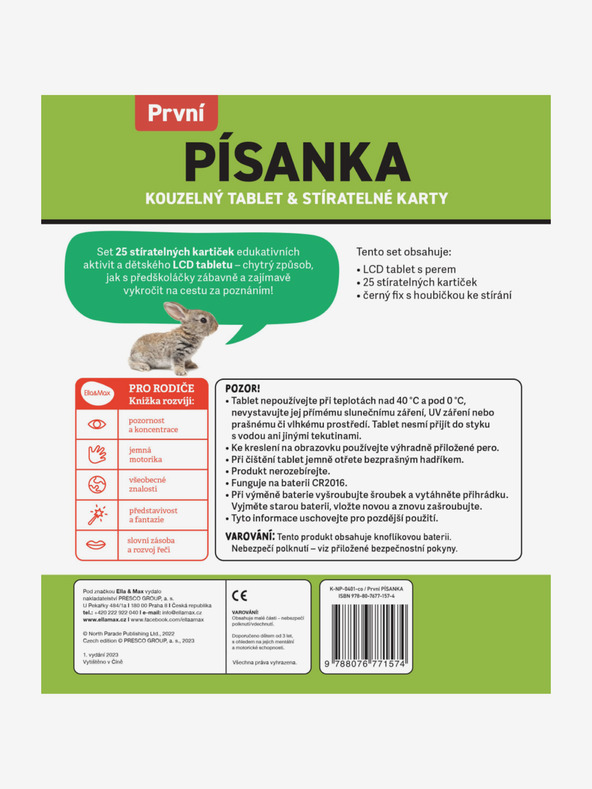 ELLA & MAX Kouzelný tablet & stíratelné karty – První PÍSANKA