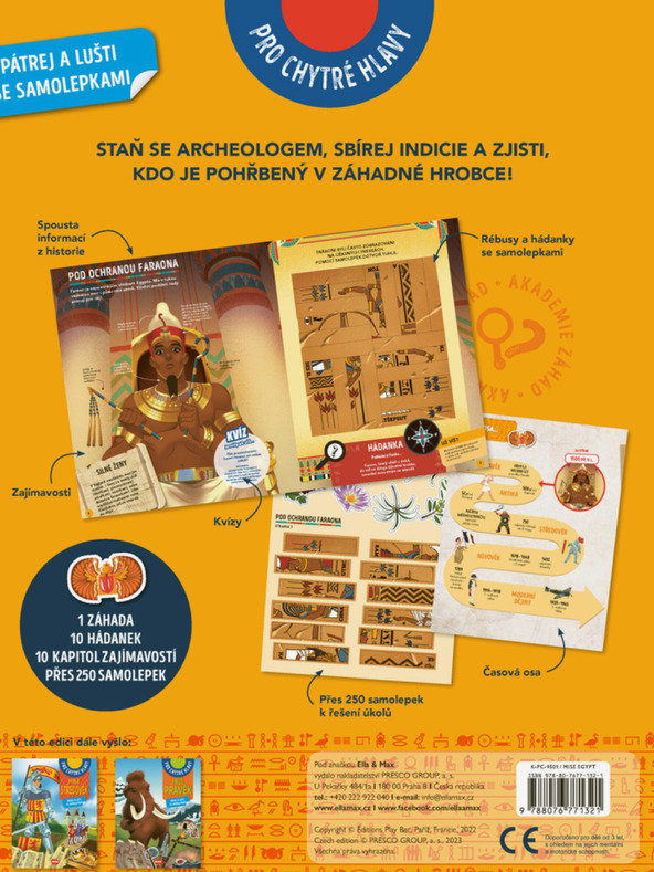 ELLA & MAX MISE EGYPT – Pátrej a lušti se samolepkami