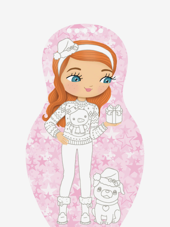 ELLA & MAX Oblékáme panenky VÁNOCE – Omalovánky