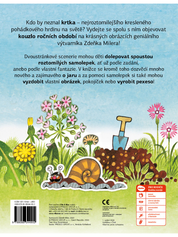 ELLA & MAX KRTEK a JARO ─ Kniha samolepek