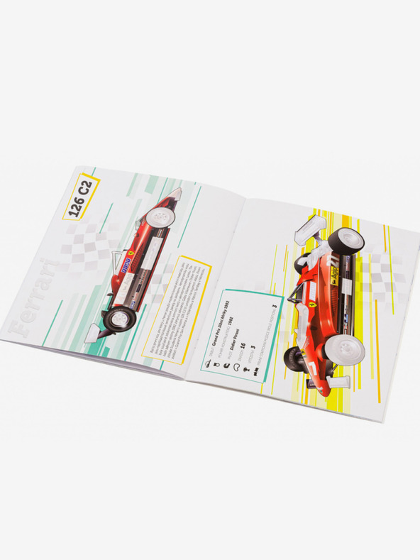 ELLA & MAX FERRARI, vozy Scuderie – Kniha samolepek