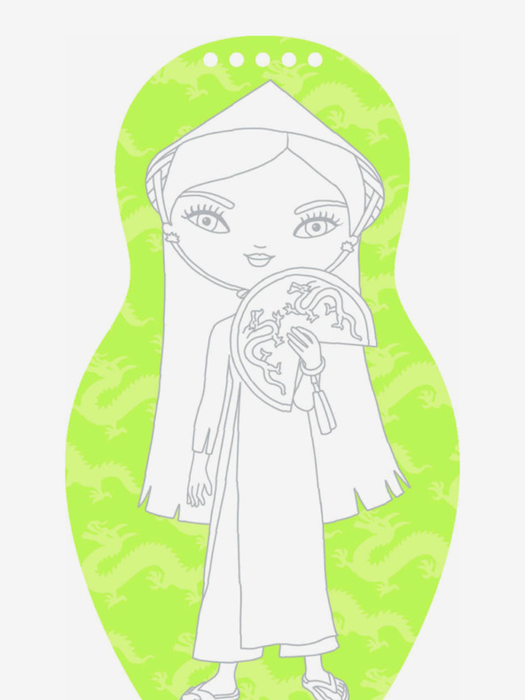 ELLA & MAX Oblékáme vietnamské panenky NGOC – Omalovánky