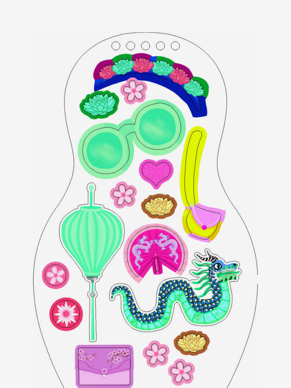 ELLA & MAX Oblékáme vietnamské panenky NGOC – Omalovánky