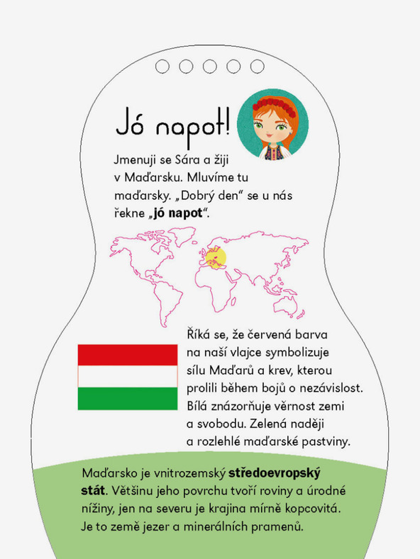 ELLA & MAX Oblékáme maďarské panenky SÁRA – Omalovánky