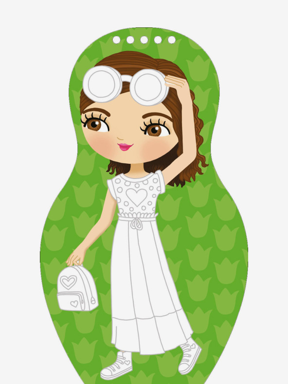 ELLA & MAX Oblékáme maďarské panenky SÁRA – Omalovánky