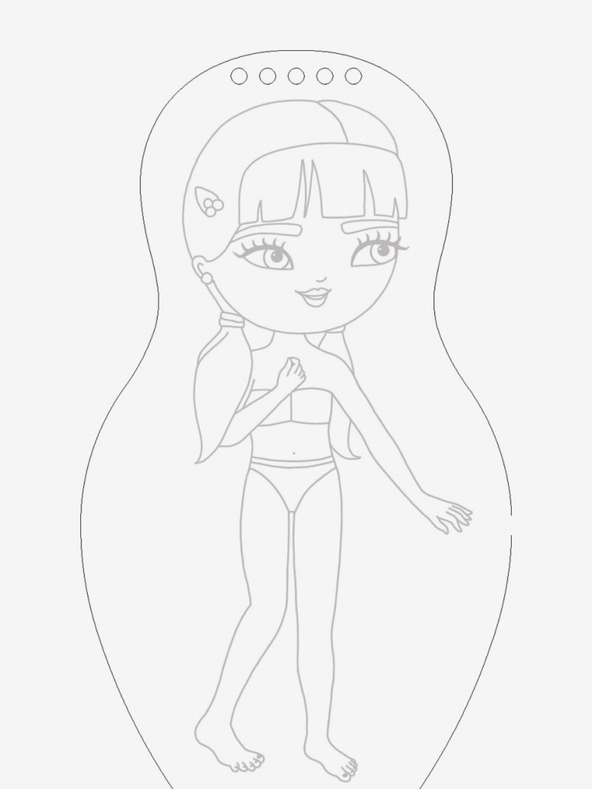 ELLA & MAX Oblékáme maďarské panenky SÁRA – Omalovánky