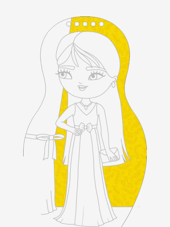 ELLA & MAX Oblékáme maďarské panenky SÁRA – Omalovánky