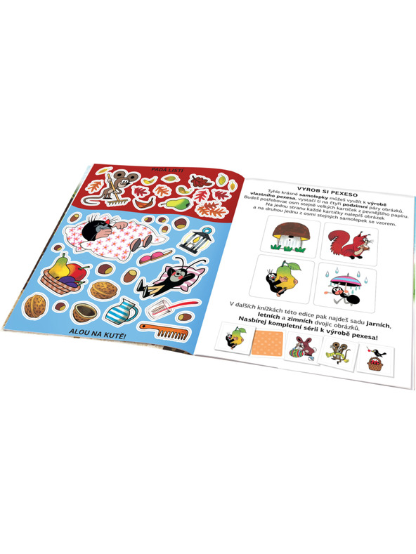 ELLA & MAX KRTEK a PODZIM ─ Kniha samolepek