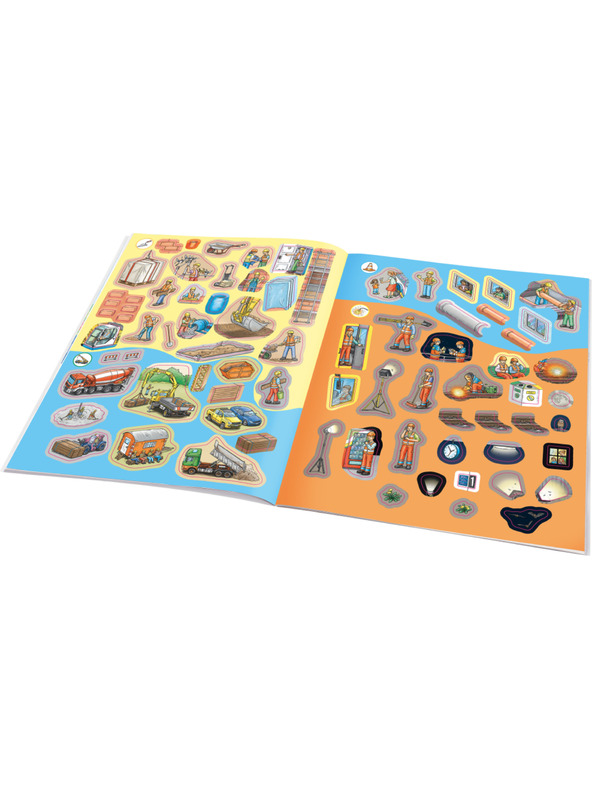 ELLA & MAX Můj první samolepkový sešit – STAVEBNÍ STROJE