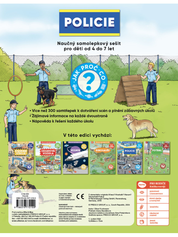 ELLA & MAX Můj první samolepkový sešit – POLICIE