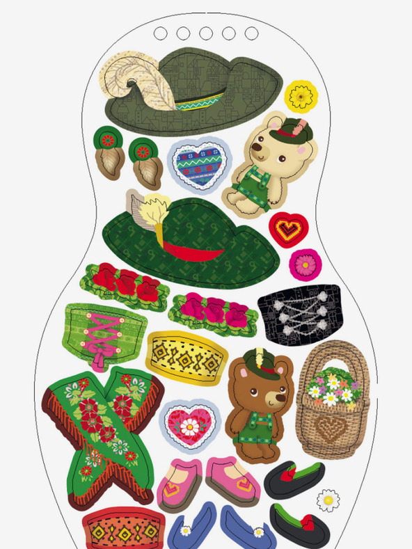 ELLA & MAX Oblékáme německé panenky HANNA – Omalovánky