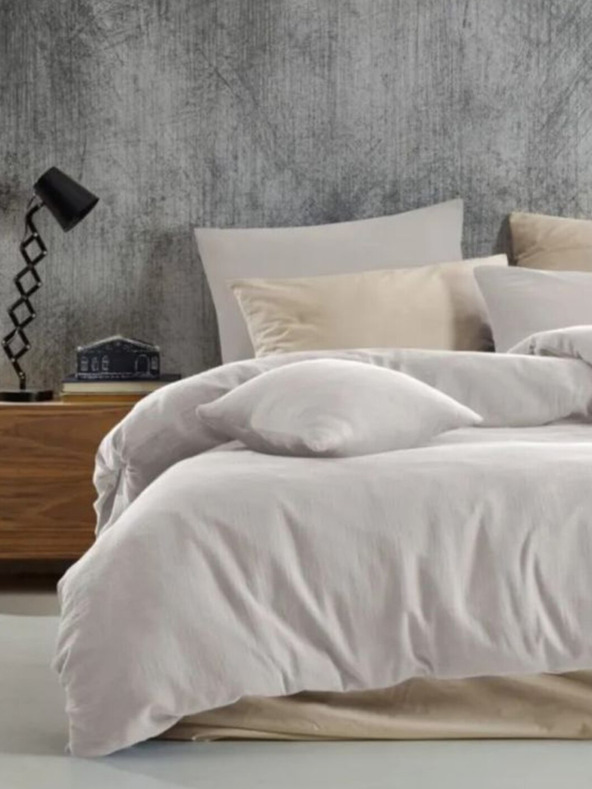 Kvalitex Francouzské mušelínové povlečení 240x200, 70x90cm smetanové Kvalitex