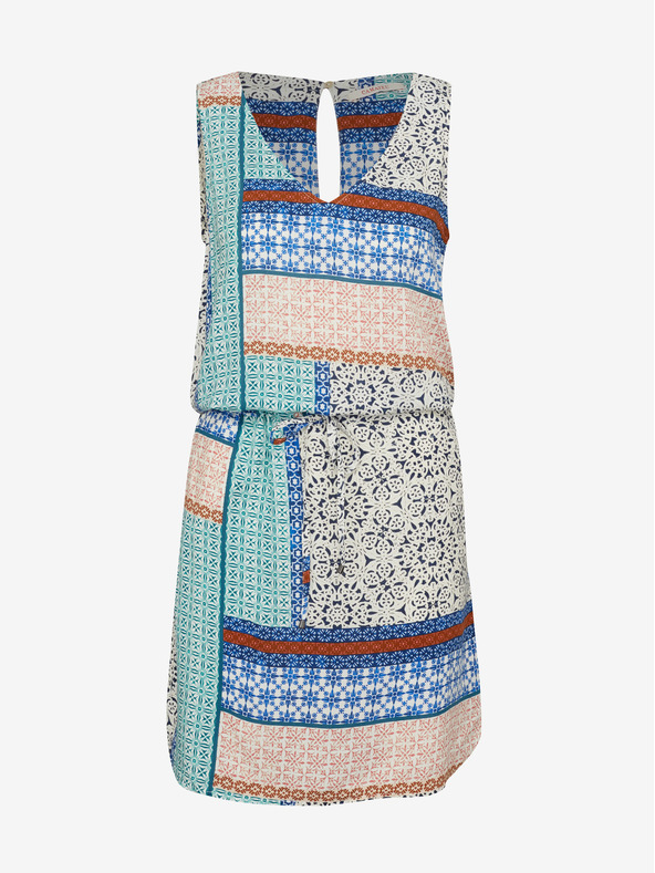 CAMAIEU Modro zelené šaty CAMAIEU