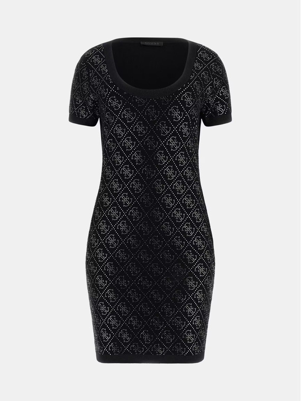 Guess Černé dámské úpletové krátké šaty Guess