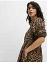 Marks & Spencer Mini šaty se zvýrazněným pasem a leopardím potiskem, s vysokým podílem lyocellu Marks & Spencer hnědá