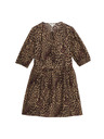 Marks & Spencer Mini šaty se zvýrazněným pasem a leopardím potiskem, s vysokým podílem lyocellu Marks & Spencer hnědá