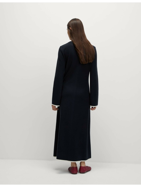 Marks & Spencer Žerzejové midi šaty sloupového střihu s kulatým výstřihem Marks & Spencer námořnická modrá