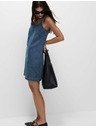 Marks & Spencer Splývavé denimové mini šaty z čisté bavlny Marks & Spencer námořnická modrá