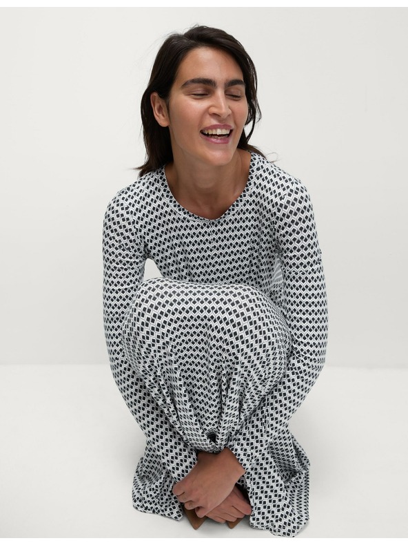 Marks & Spencer Žerzejové midi pouzdrové šaty s kulatým výstřihem a překřížením na přední straně Marks & Spencer námořnická modrá