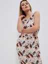Moodo Béžové dámské vzorované šaty Moodo