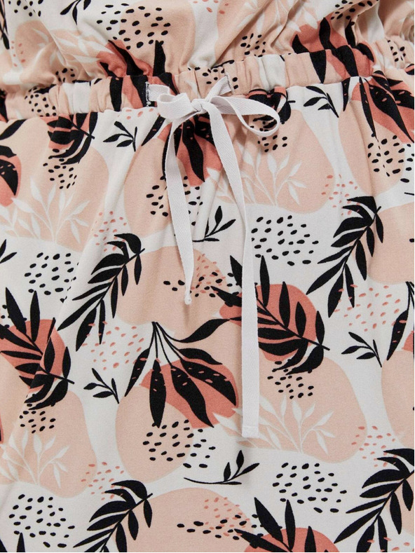 Moodo Béžové dámské vzorované šaty Moodo