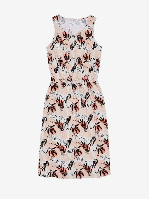 Moodo Béžové dámské vzorované šaty Moodo