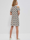 Moodo Bílé dámské vzorované šaty Moodo