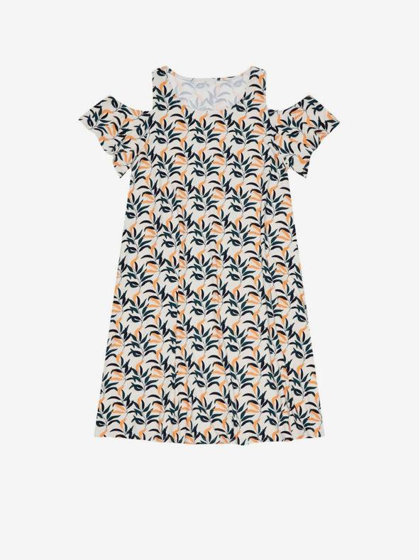 Moodo Bílé dámské vzorované šaty Moodo