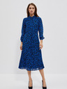 Moodo Černo-modré dámské květované šaty Moodo