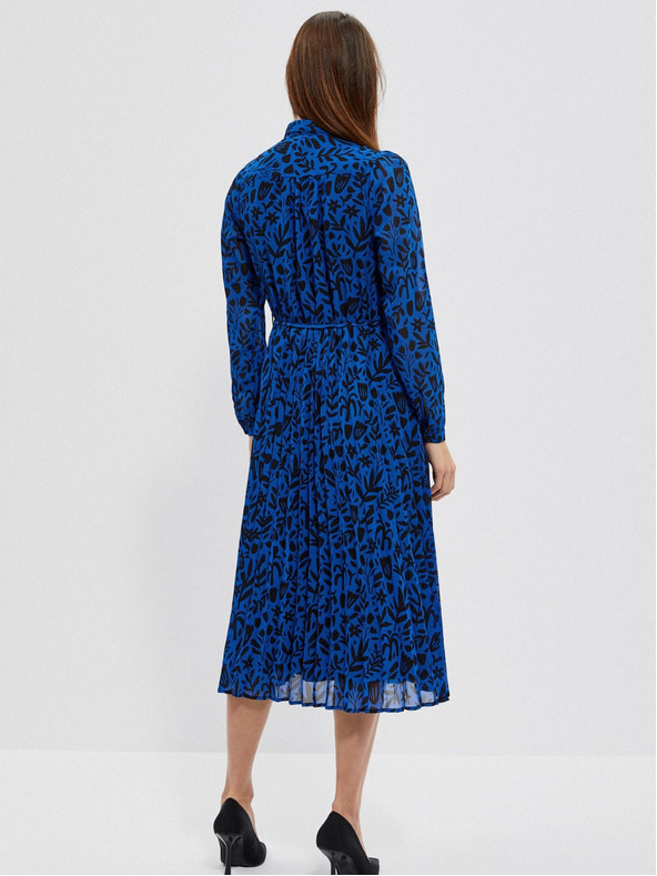 Moodo Černo-modré dámské květované šaty Moodo