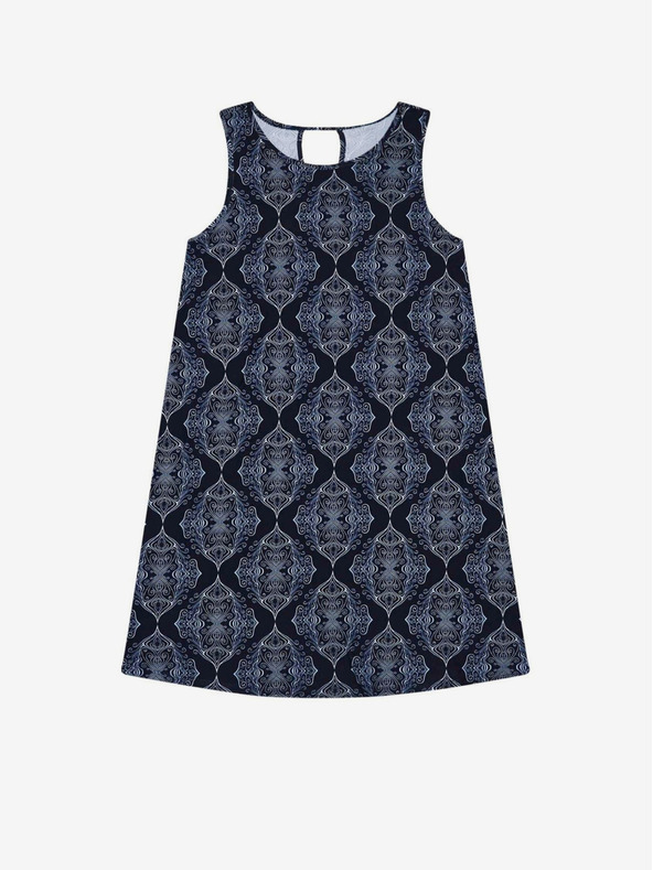 Moodo Tmavě modré dámské vzorované šaty Moodo