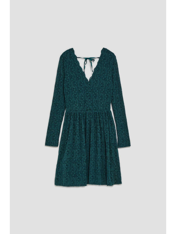 Moodo Zelené dámské krajkované šaty Moodo