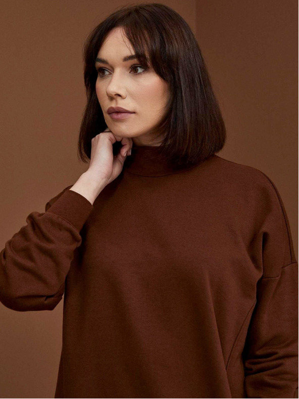 Moodo Hnědé dámské šaty Moodo