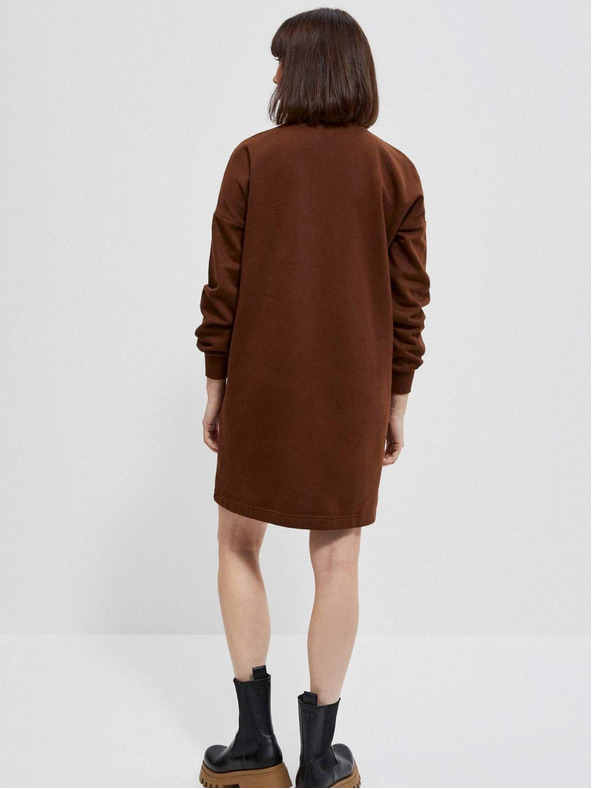 Moodo Hnědé dámské šaty Moodo