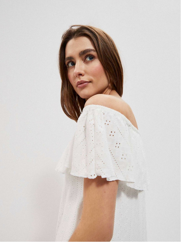 Moodo Bílé dámské šaty Moodo