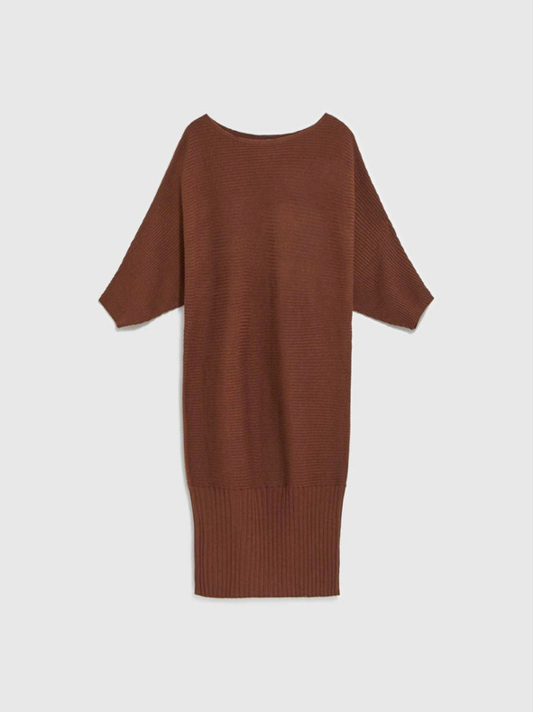 Moodo Hnědé dámské šaty Moodo