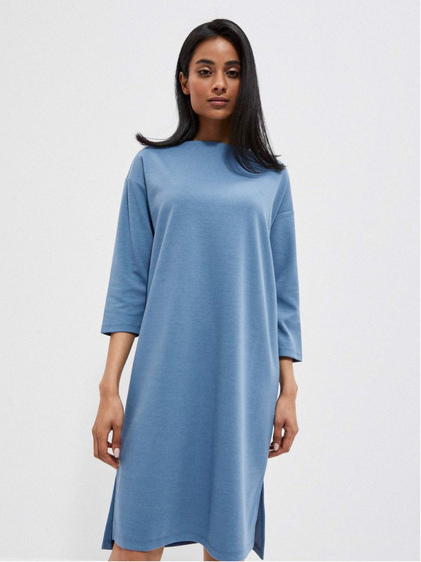 Moodo Modré dámské šaty Moodo