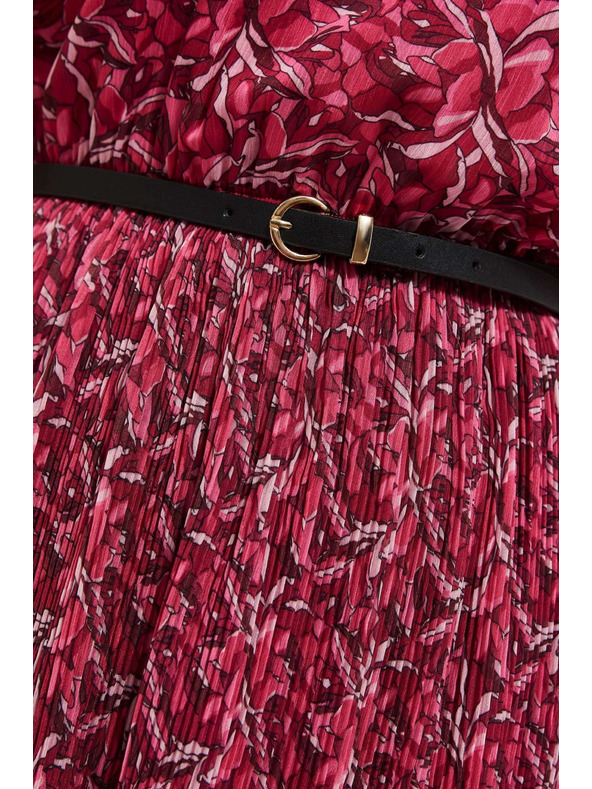 Moodo Růžové dámské květované šaty Moodo