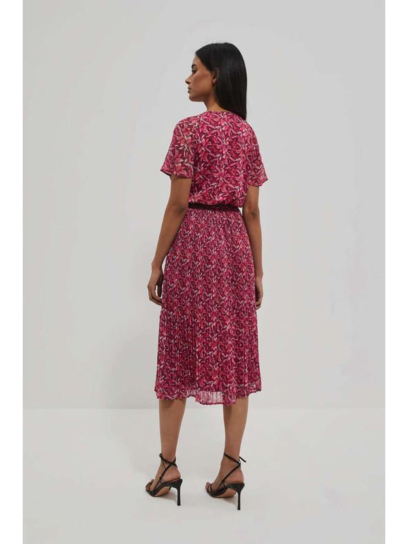 Moodo Růžové dámské květované šaty Moodo