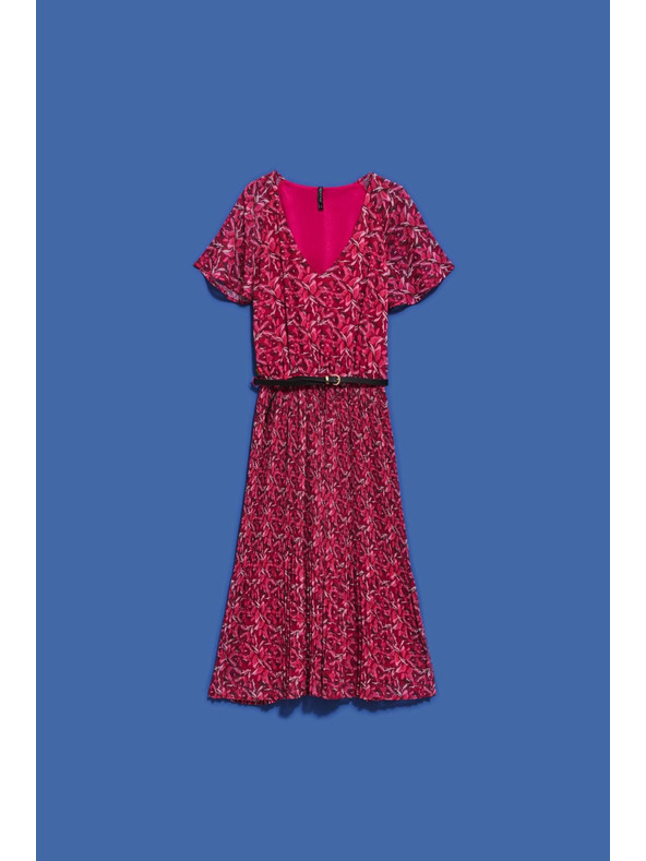 Moodo Růžové dámské květované šaty Moodo