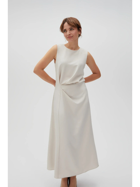 Moodo Dámské šaty béžové MOODO