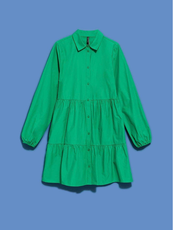 Moodo Zelené dámské košilové šaty Moodo